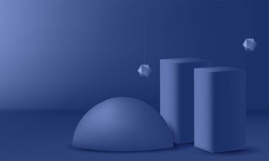 Soyut bir arkaplanda mavi kaide