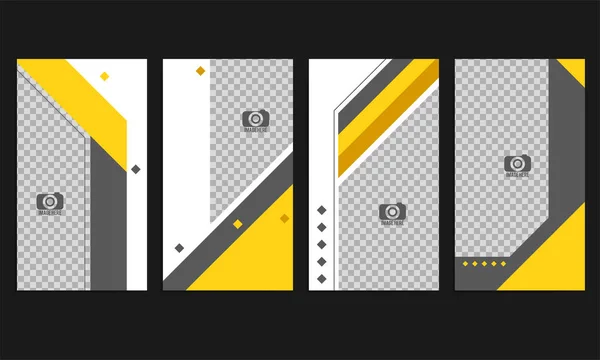 Conjunto Vectorial Fondos Creativos Abstractos Con Espacio Copia — Vector de stock