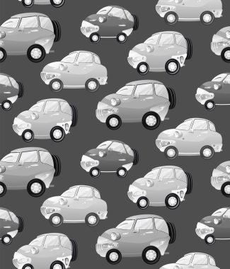 sevimli siyah beyaz çizgi araba farlar bir karikatür tarzı ile doku. 