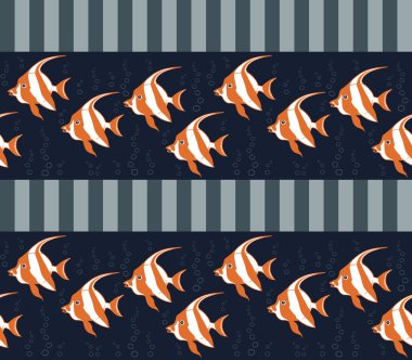 balıklar ile sorunsuz doku. 