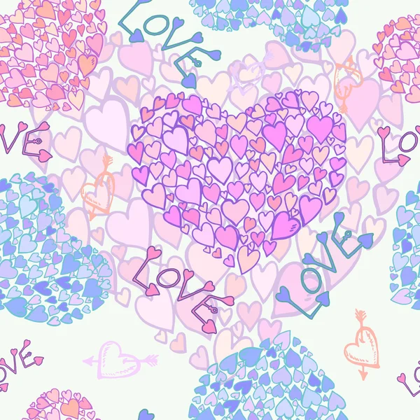 Vector seamless pattern love heart . Decor design greeting cards