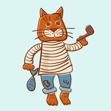 Kedi eski denizci mahsup görüntü