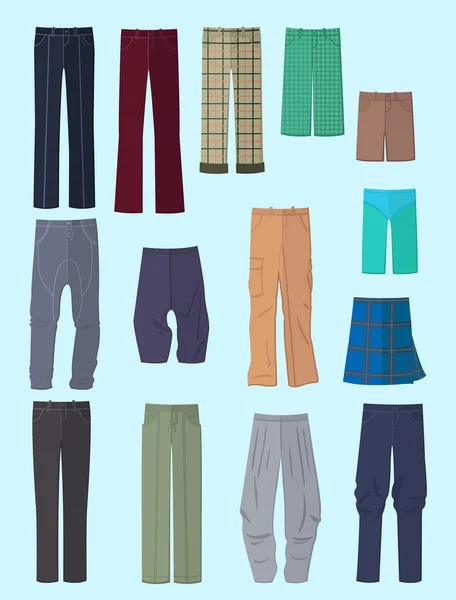 Чоловічі штани в плоскому дизайні — стоковий вектор