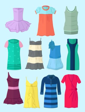 Düz tasarım elbiseler