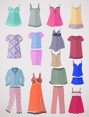 Pijama ve nighties düz tasarım 