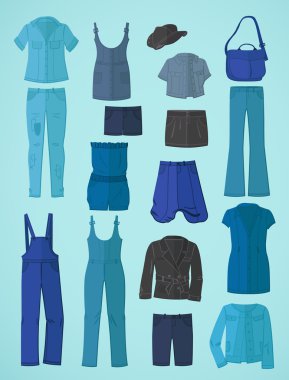 Jeanswear düz tasarım 