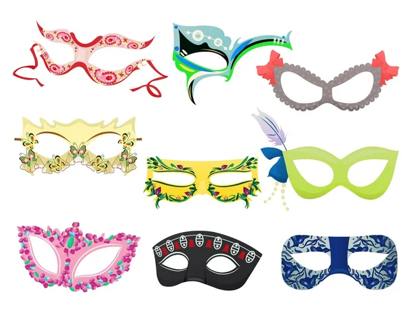 Máscaras de carnaval para mujer — Vector de stock