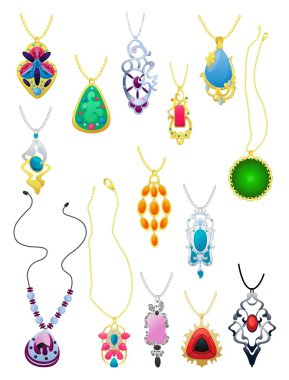 A set of pendants clipart