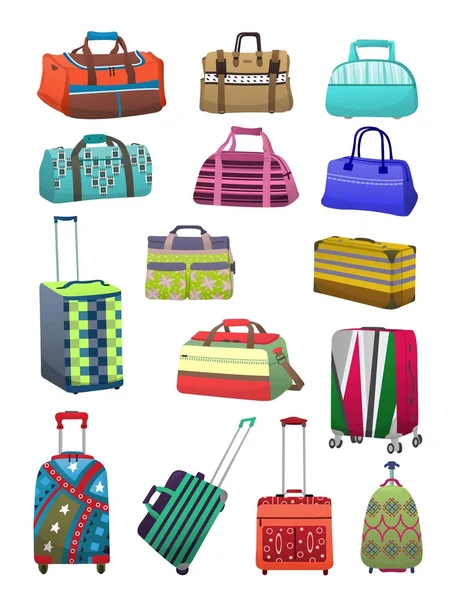 Travel bags and suitcases — Stock Vector