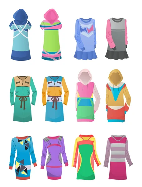 Sporting and casual dresses — Stock Vector