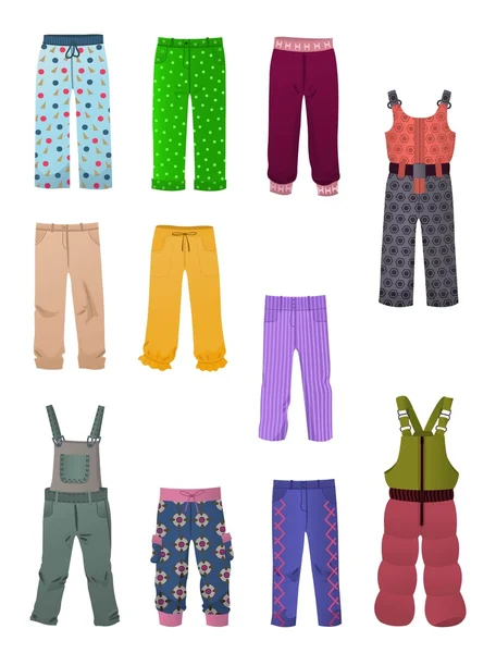 Pants for little girls — Stock Vector