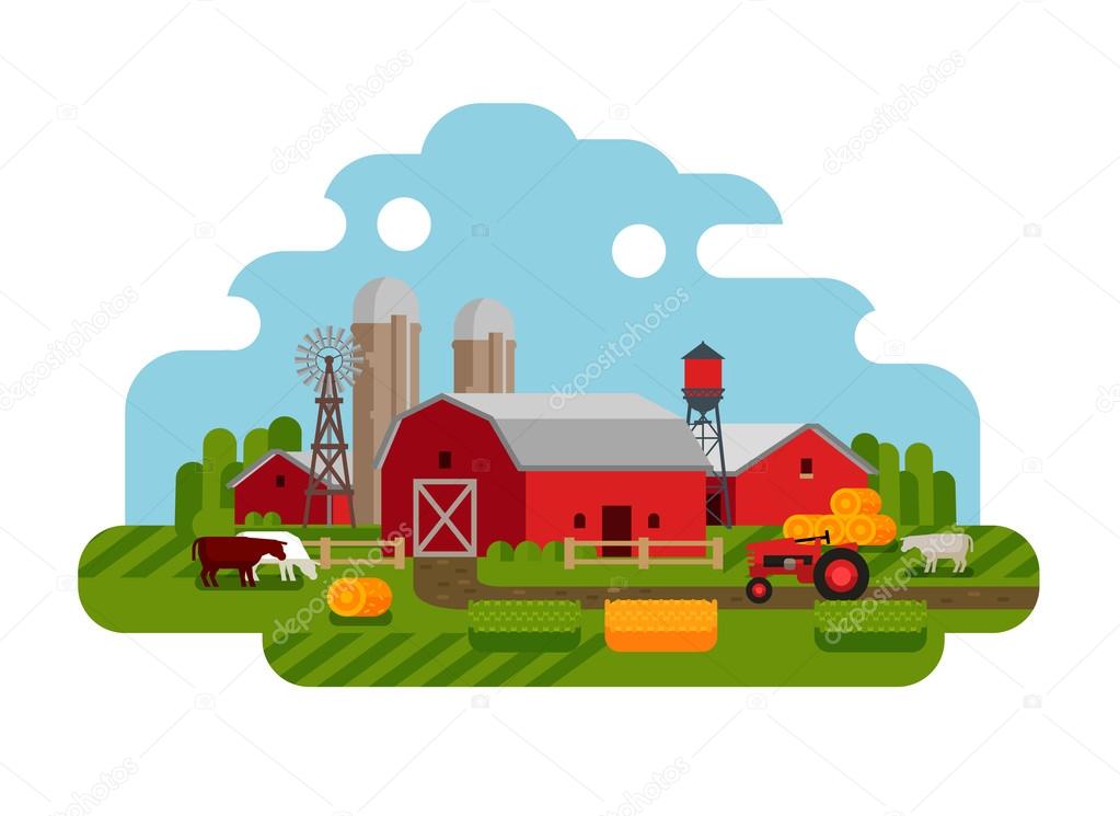 vector illustration of Agriculture and Farming icons