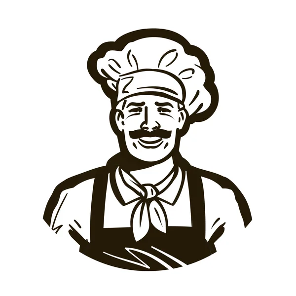 Restaurant, café logo vectoriel. chef ou cuisine, cuisine, icône de la cuisine — Image vectorielle