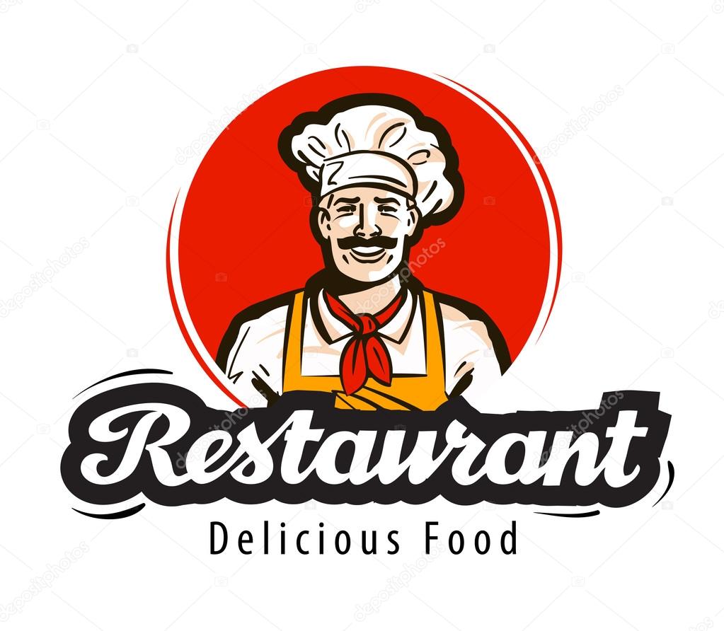 Restaurant vector logo. diner, cafe or cook, chef icon Stock Vector ...