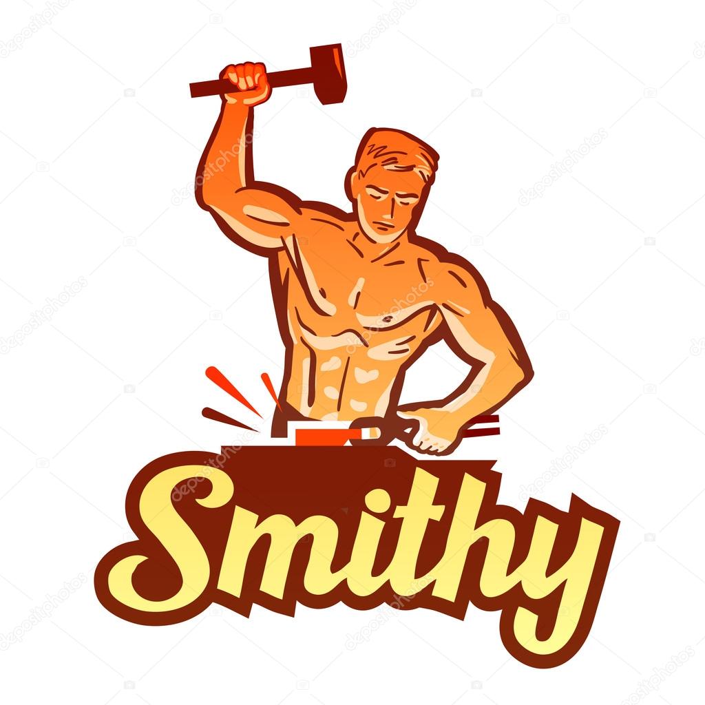 Smithy vector logo. blacksmith or farrier icon