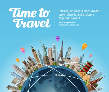 Dünya üzerinde yerler. Seyahat Dünya için. Turizm ya da tatil