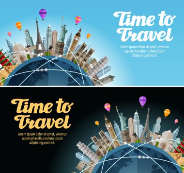 Seyahat Dünya için. Gezi. Dünya üzerinde yerler. Tatil veya turizm