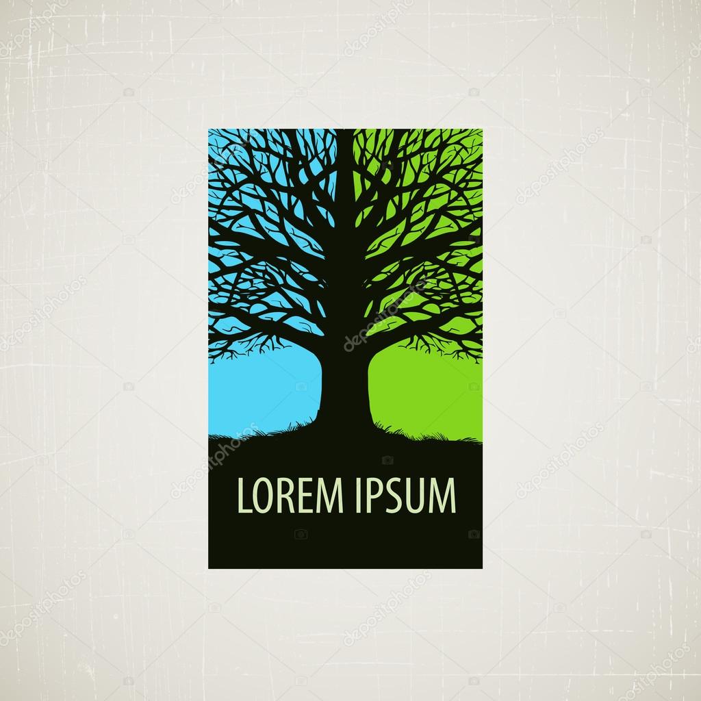 Nature, ecology or environment vector logo. tree icon, symbol