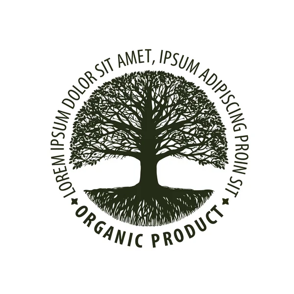 Logo tree. organic, Natural product. Nature or ecology symbol. Environmentally friendly icon — Stock Vector