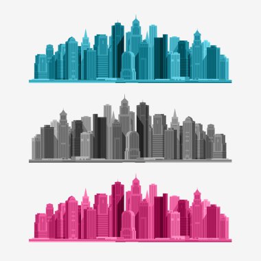 Vektör şehir Icons set