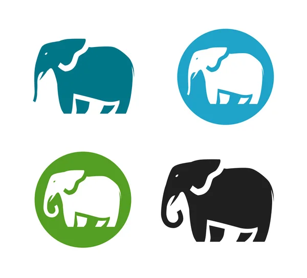 Logo del vector del elefante. Icono o símbolo de animales — Archivo Imágenes Vectoriales