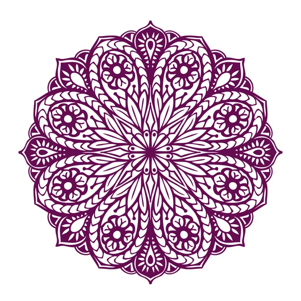 Mandala. Etniska dekorativa blommor prydnad. Vektorillustration av stil — Stock vektor