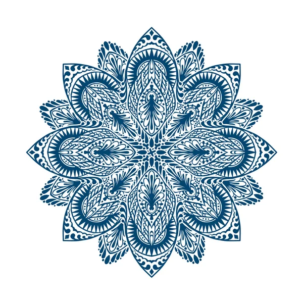 Mandala. Dekorativa etniska blommig prydnad. Vektorillustration isolerade på vit bakgrund — Stock vektor