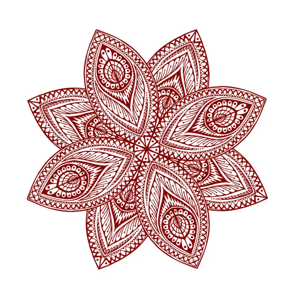 Mandala. Vacker vintage runda mönster. Vektorillustration av etnisk stil — Stock vektor