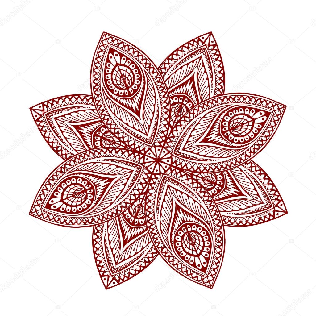 Mandala. Beautiful vintage round pattern. Vector illustration of ethnic style