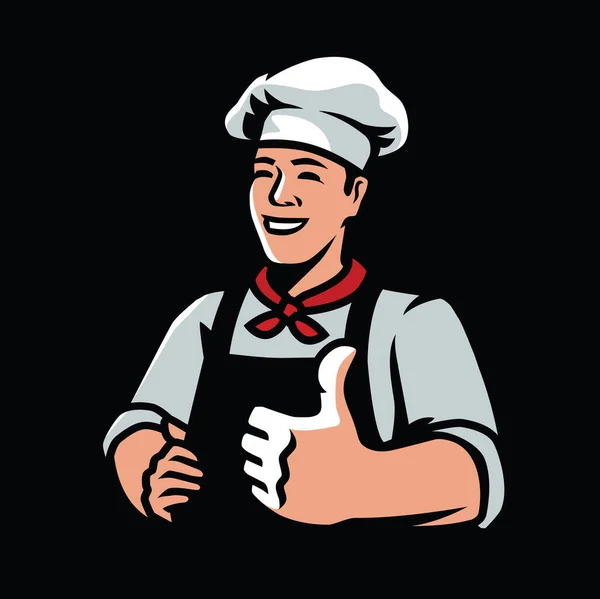 Chef Symbol Kochen Ernährungskonzept Vektor Illustration — Stockvektor