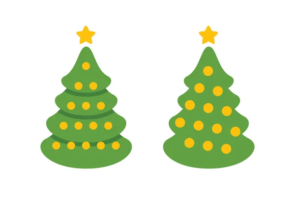 Kerstboom Symbool Vakantie Concept Vector Illustratie — Stockvector