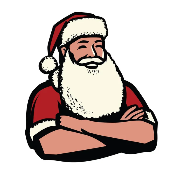 Santa Claus Ilustración Vectorial Símbolo Navidad Aislado Sobre Fondo Blanco — Archivo Imágenes Vectoriales