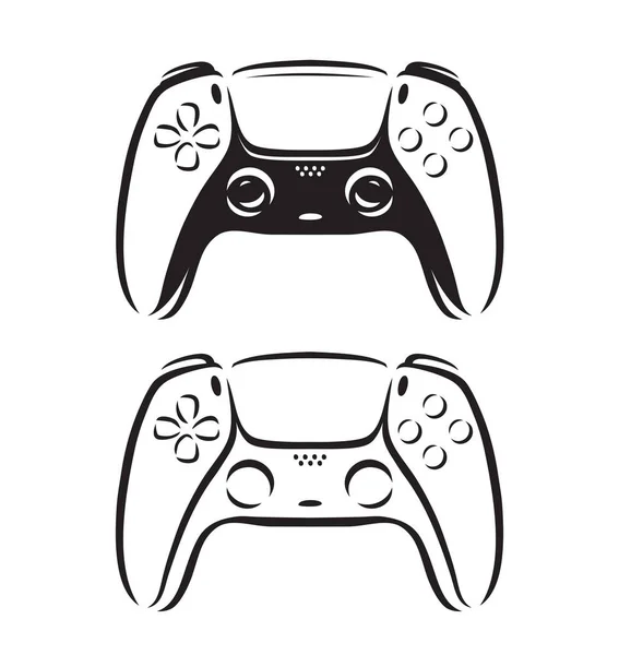Símbolo Controlador Jogo Logotipo Gamepad Vídeo —  Vetores de Stock