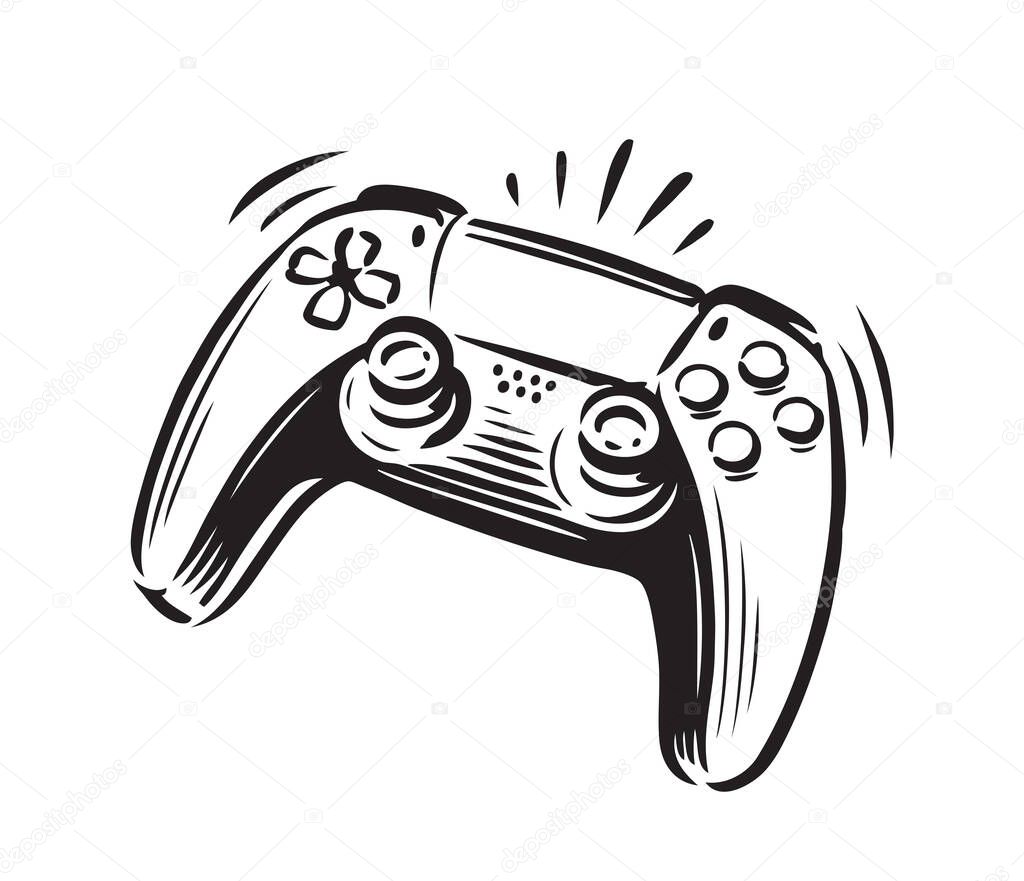 Game controller symbol. Joystick vector