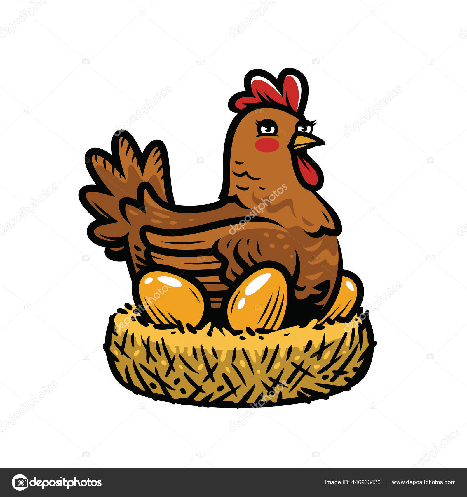 Jpg Library Chicken Nest Clipart - Desenho De Galinha Colorido PNG Image