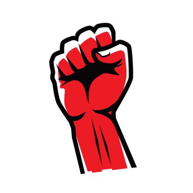 Yumruk sıkılmış sembol. Güç logosu