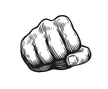 İlk el vektör grafiği. İzole edilmiş çizim