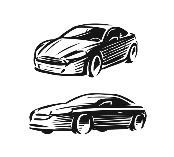 抽象的汽车标志 汽车概念矢量 — 图库矢量图片