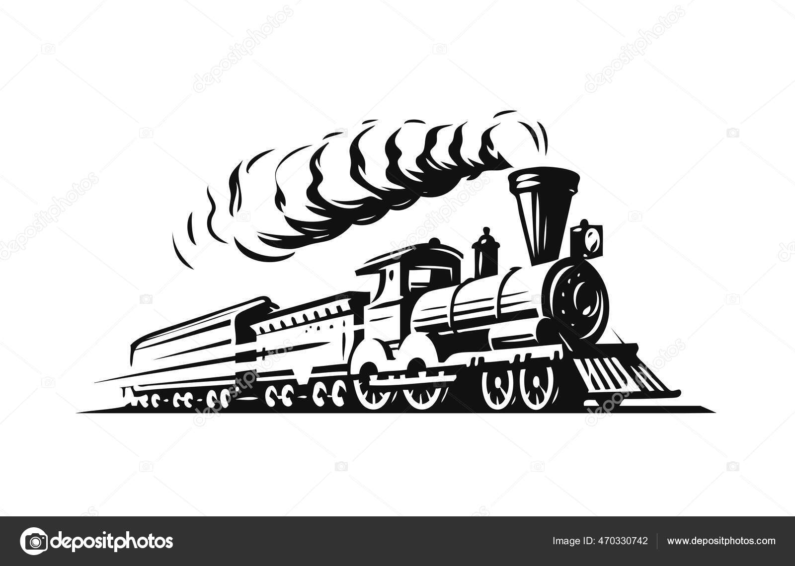 Mascote Preto E Branco De Um Engenheiro Ferroviário Americano Operando Uma  Locomotiva A Vapor Vetor PNG , Estados Unidos Da América, Locomotiva  Ferroviária, Obra De Arte Imagem PNG e Vetor Para Download