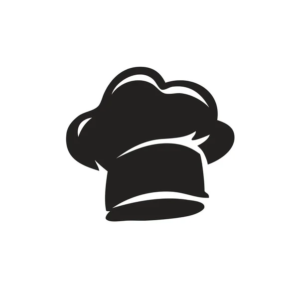Chapeau Chef Logo Symbole Alimentaire Pour Menu Restaurant Café — Image vectorielle