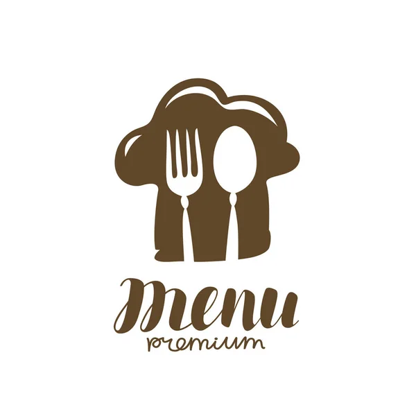 Logo Cocina Símbolo Comida Para Menú Restaurante Cafetería Ilustración Vectorial — Archivo Imágenes Vectoriales