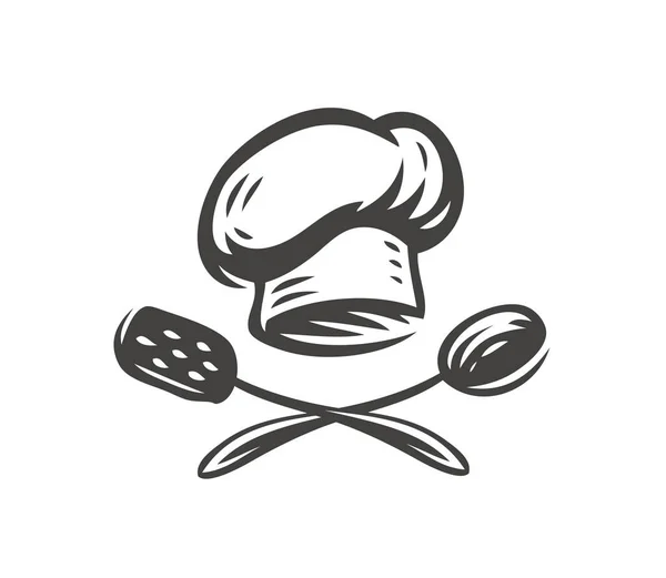 パン屋のシンボル 食べ物の概念 レストランメニューの料理シンボル — ストックベクタ