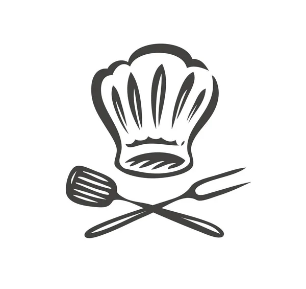 Barbecue Logo Food Konzept Kochen Metzgerei Symbol Für Speisekarte — Stockvektor