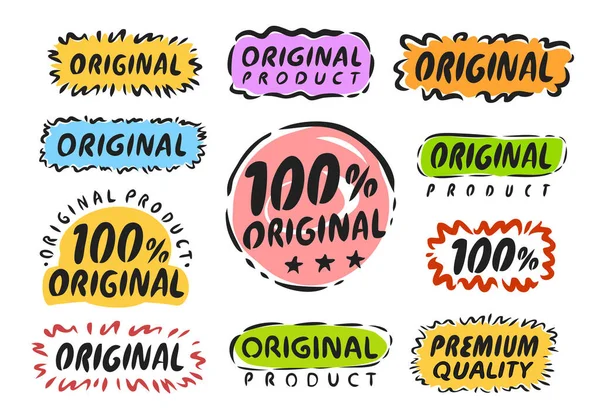 Timbre Original Jeu Labels Pour Applications Web Promotion Des Entreprises — Image vectorielle