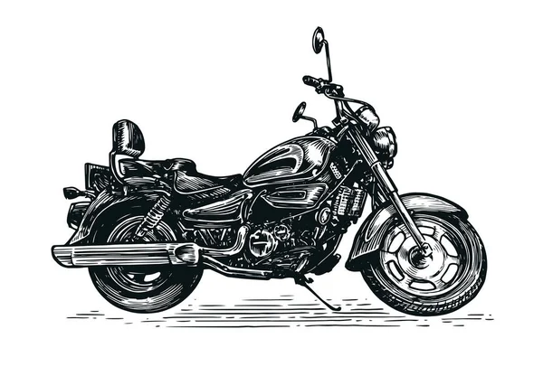 Esboço de desenho de moto de turismo