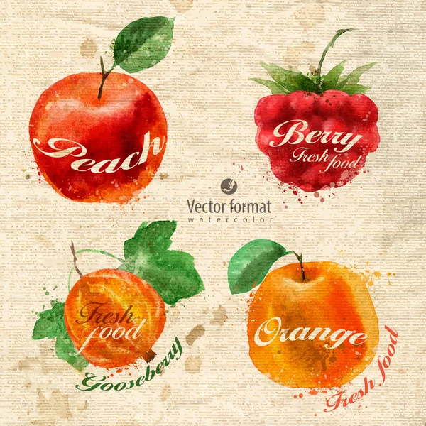 Des fruits. Format vectoriel — Image vectorielle