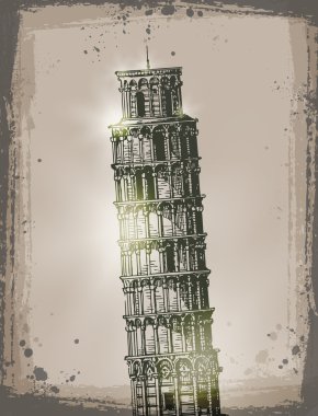Pisa Kulesi. Vektör biçimi