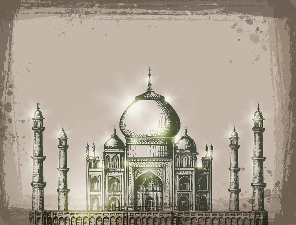 Taj Mahal. Format vectoriel — Image vectorielle