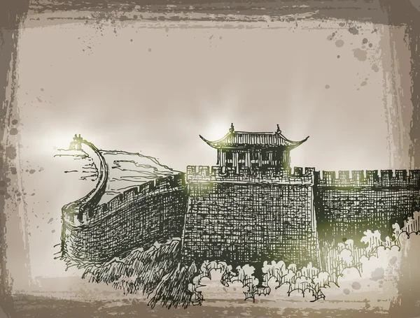 Gran pared de china — Vector de stock