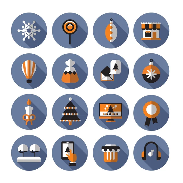Iconos de Navidad. Formato vectorial — Vector de stock